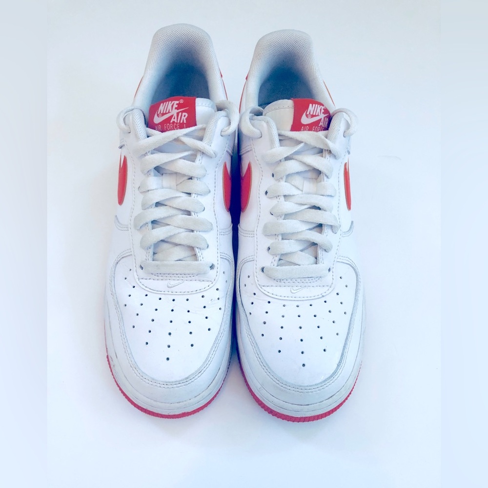 Nike Air Force Orange and White, Men’s 9, good conditions